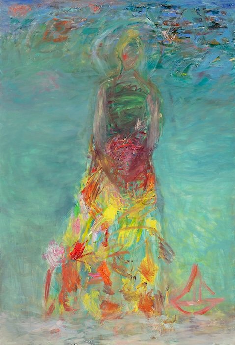 Pyhimys nimeltä Ilo — 190 × 130 cm, oil on canvas, 2025