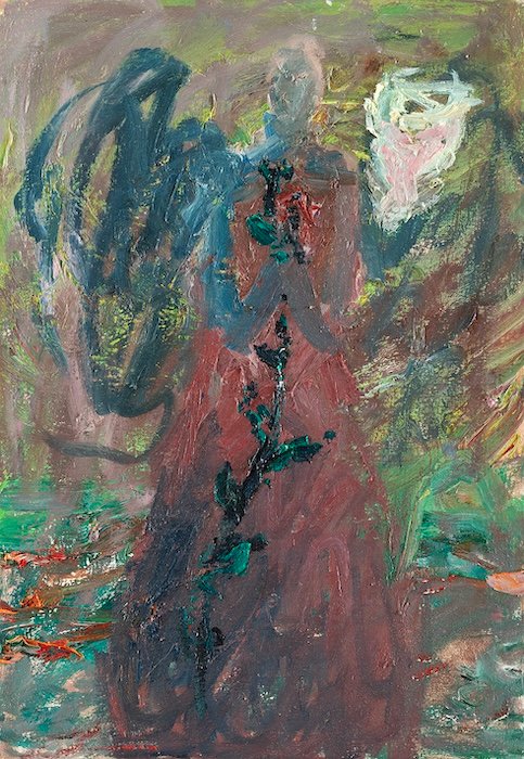 Painting by Nanna Susi: Beautiful World, 40 × 28 cm, oil on canvas, 2025, Over the Water exhibition. Inquire about this work at the Helsinki studio.
