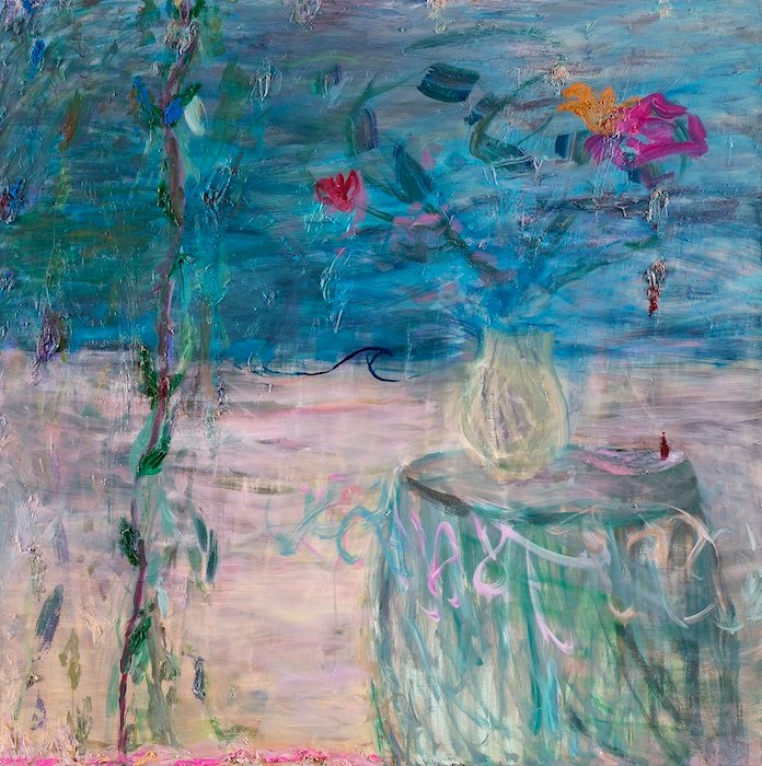 Blue Over the Sea — 150 × 150 cm, oil on canvas, 2020