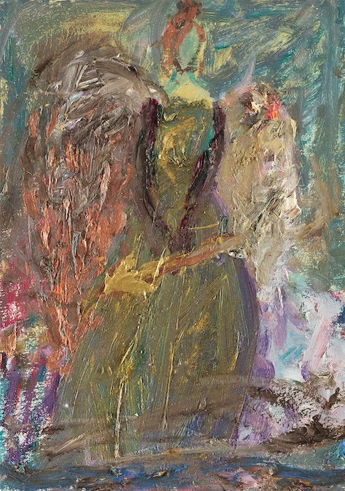 Bodyguard — 40 × 28 cm, oil on canvas, 2025