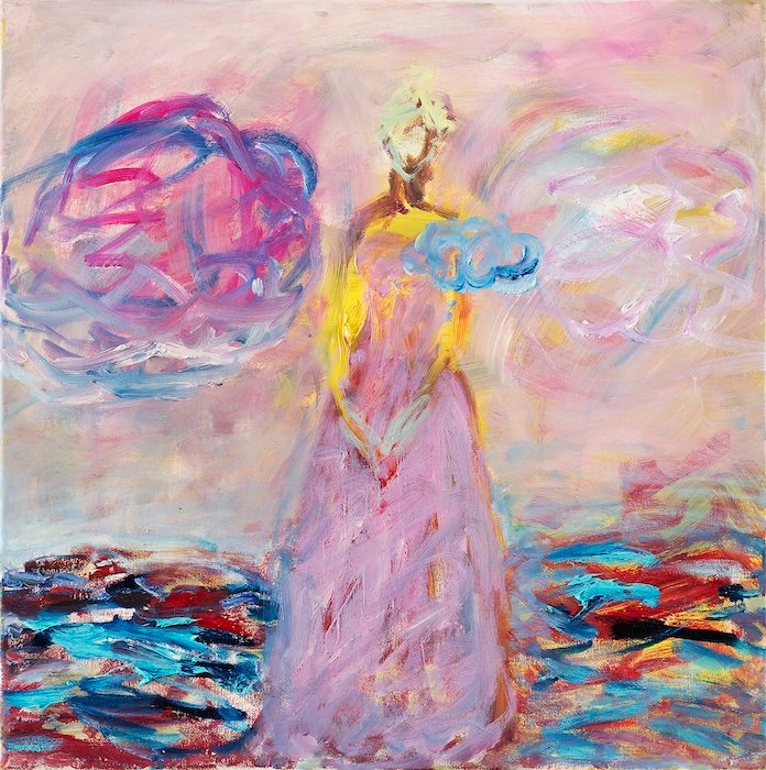 Cotton Cloud — 50 × 50 cm, oil on canvas, 2025