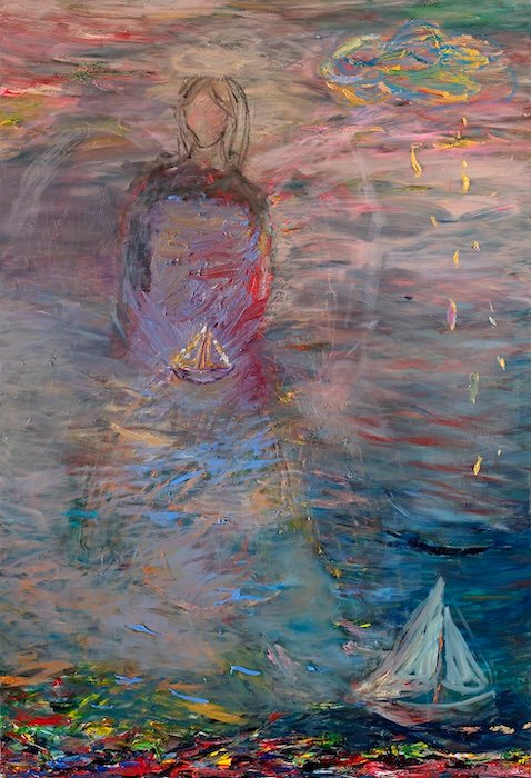 Farewell Giver — 190 × 130 cm, oil on canvas, 2025