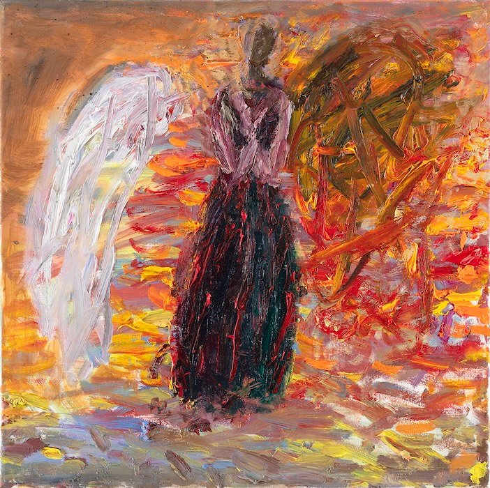 Flash of Passion — 50 × 50 cm, oil on canvas, 2025
