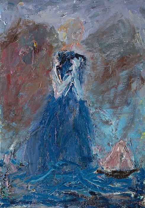 Gentle Waves — 40 × 28 cm, oil on canvas, 2025