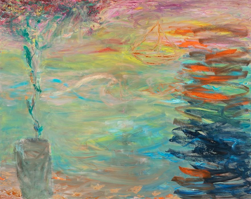Light on the Journey — 155 × 195 cm, oil on canvas, 2025