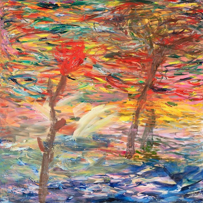 Mad with Joy — 160 × 160 cm, oil on canvas, 2025