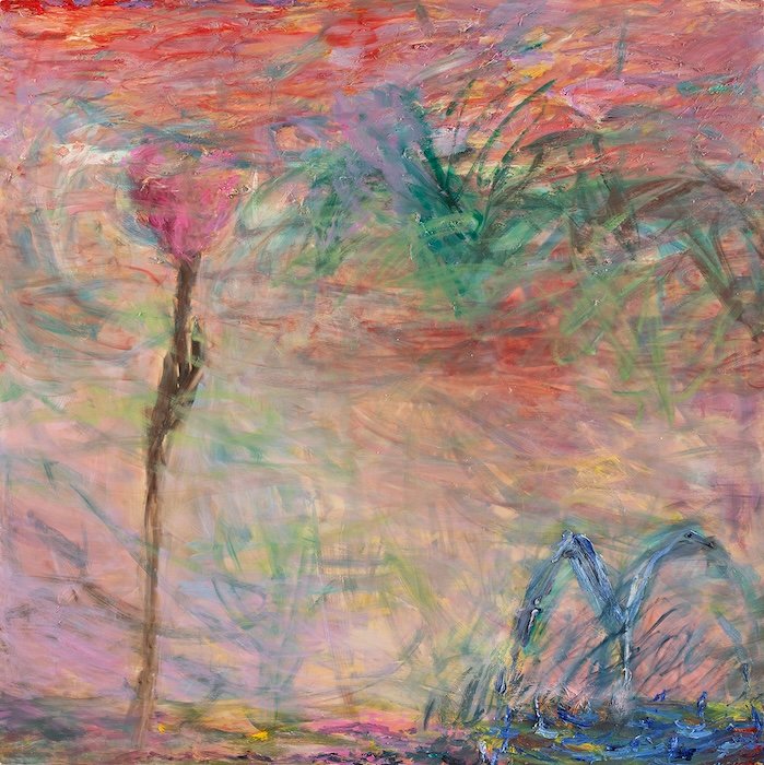 Maria Is Taking Care of My Garden — 180 × 180 cm, oil on canvas, 2025