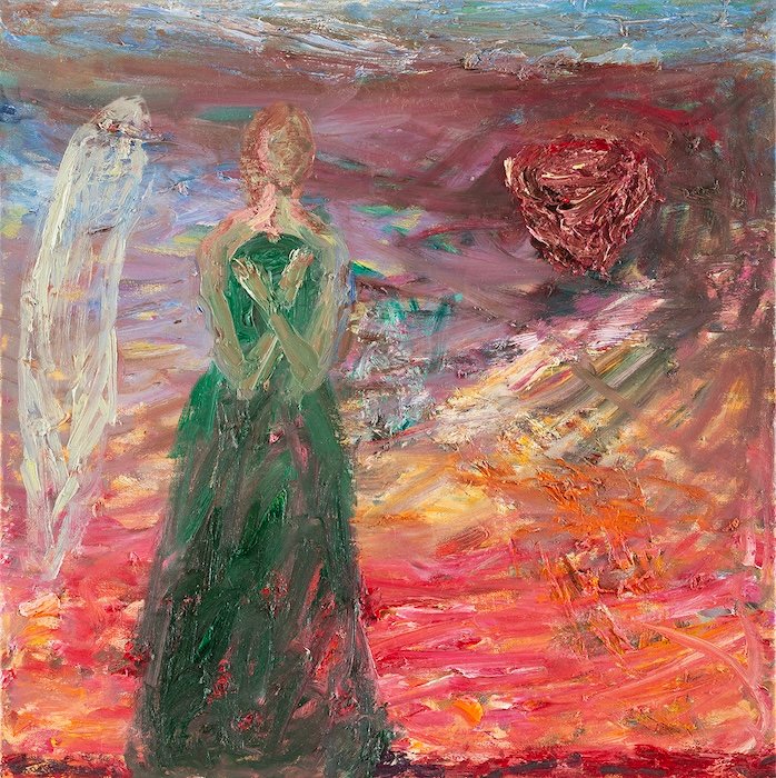 Moments that Fell into My Lap — 50 × 50 cm, oil on canvas, 2025
