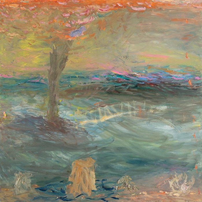 Sand Cakes — 130 × 130 cm, oil on canvas, 2025