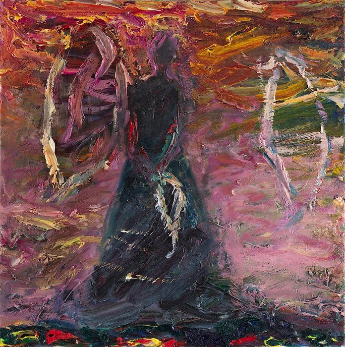 The Gift — 50 × 50 cm, oil on canvas, 2025