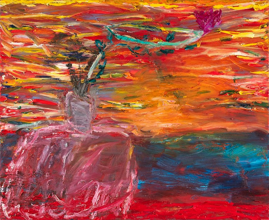 When the Leaves Built a Boat — 90 × 110 cm, oil on canvas, 2024