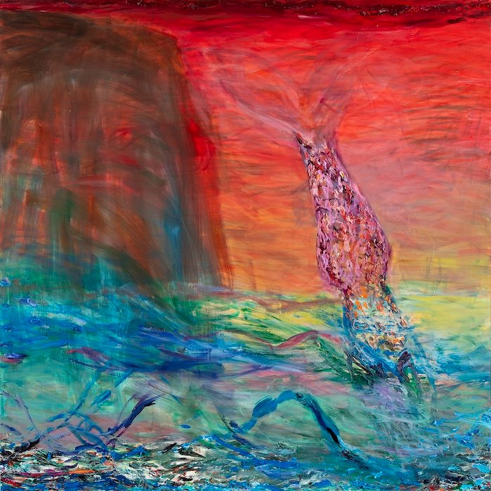When the Soul Went on Vacation — 150 × 150 cm, oil on canvas, 2024