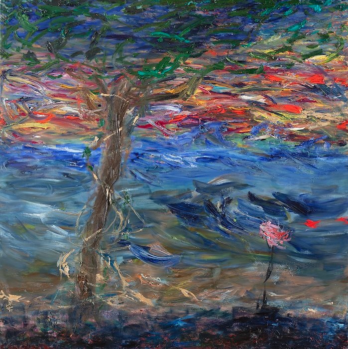 When the Wind Came to Call — 160 × 160 cm, oil on canvas, 2025