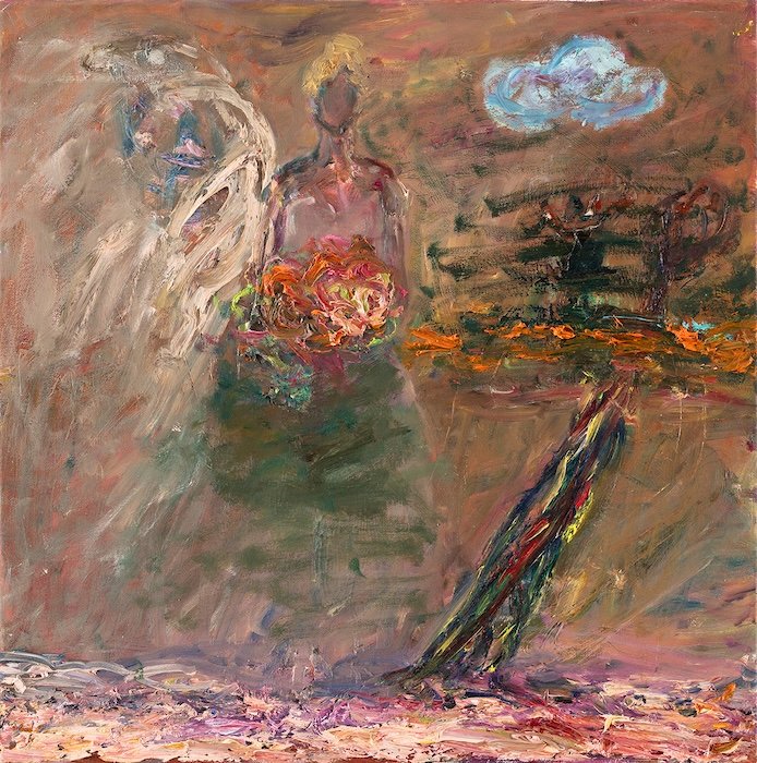 Where the Earth Ends the Sky Begins — 50 × 50 cm, oil on canvas, 2025